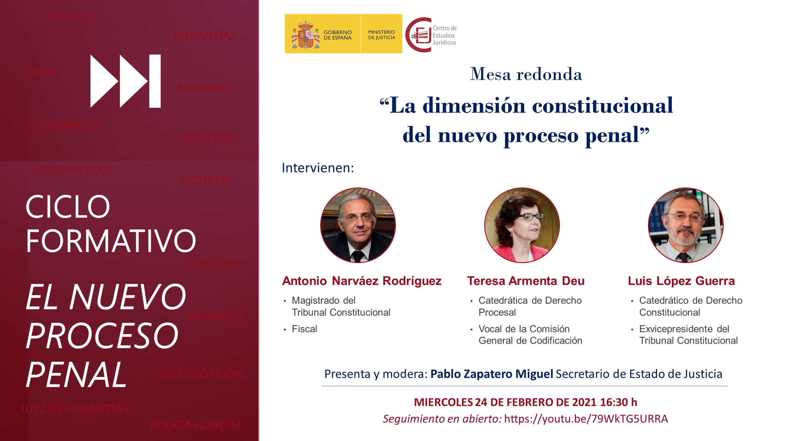 MESA REDONDA: LA DIMENSIÓN CONSTITUCIONAL DEL NUEVO PROCESO PENAL MESA REDONDA: LA DIMENSIÓN CONSTITUCIONAL DEL NUEVO PROCESO PENAL