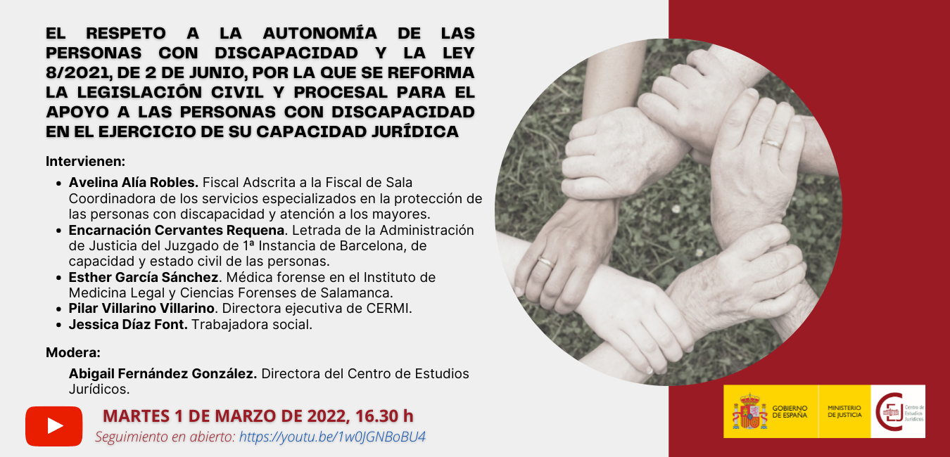 EL CENTRO DE ESTUDIOS JURÍDICOS INICIA LAS ACTIVIDADES DE FORMACIÓN EN ABIERTO DE 2022 CON UNA MESA REDONDA SOBRE EL RESPETO A LA AUTONOMÍA DE LAS PER