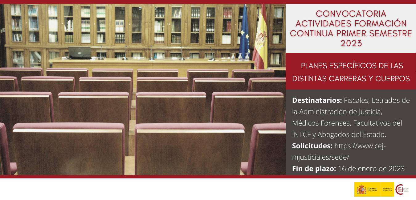 CONVOCATORIA GENERAL DE ACTIVIDADES DE FORMACIÓN CONTINUA (PRIMER SEMESTRE 2023)