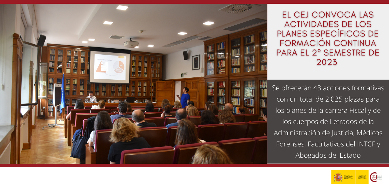 CONVOCADAS LAS ACTIVIDADES DE LOS PLANES ESPECÍFICOS DE FORMACIÓN CONTINUA PARA EL SEGUNDO SEMESTRE DE 2023 CON 2.025 PLAZAS CONVOCADAS LAS ACTIVIDADES DE LOS PLANES ESPECÍFICOS DE FORMACIÓN CONTINUA PARA EL SEGUNDO SEMESTRE DE 2023 CON 2.025 PLAZAS