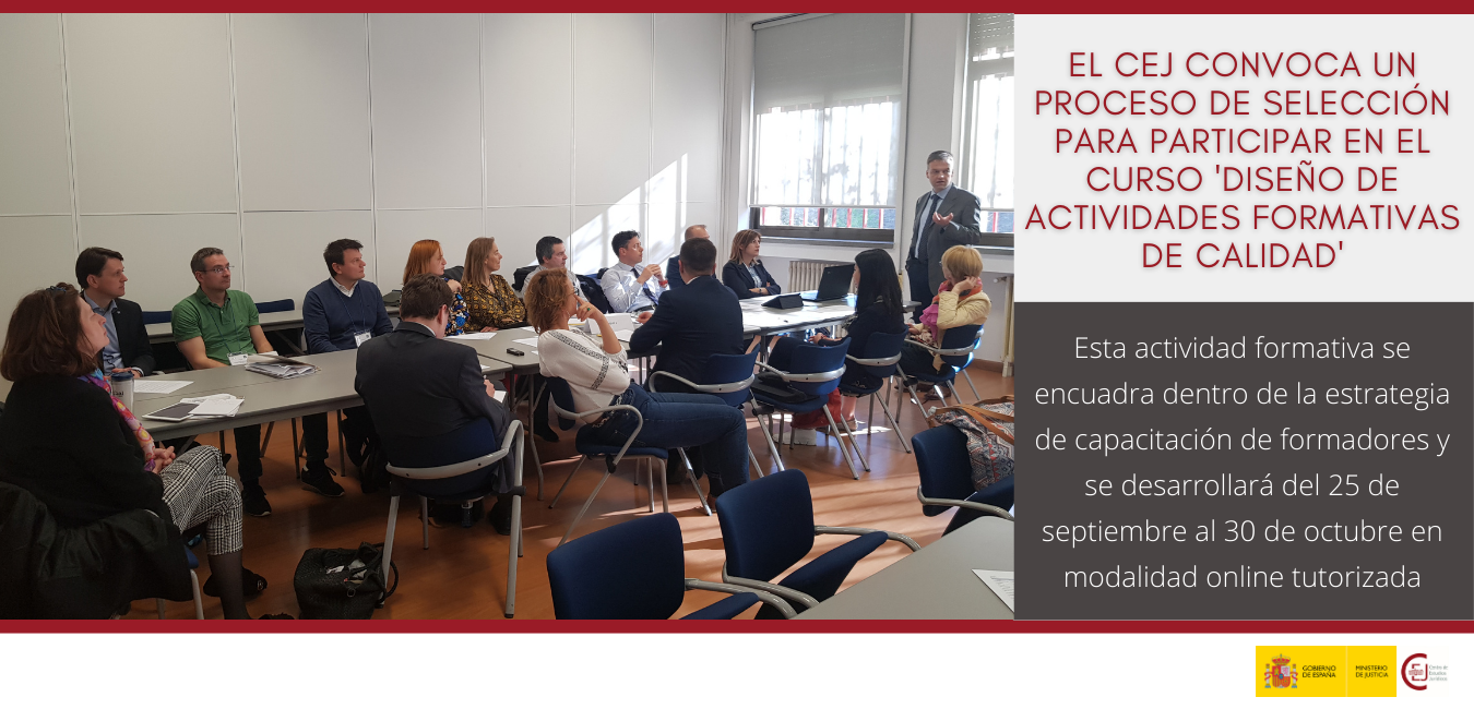 CONVOCADO UN PROCESO DE SELECCIÓN PARA PARTICIPAR EN EL CURSO ‘DISEÑO DE ACTIVIDADES FORMATIVAS DE CALIDAD’, DENTRO DE LA ESTRATEGIA DE CAPACITACIÓN D CONVOCADO UN PROCESO DE SELECCIÓN PARA PARTICIPAR EN EL CURSO ‘DISEÑO DE ACTIVIDADES FORMATIVAS DE CALIDAD’, DENTRO DE LA ESTRATEGIA DE CAPACITACIÓN D